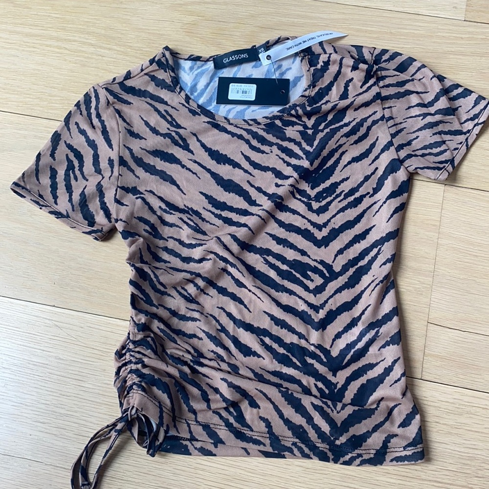 Sheer Tiger Print Top
